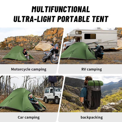 Cloud up 1 2 3 People Tent Ultralight 20D Camping Tent Waterproof Outdoor Hiking Travel Tent Backpacking Cycling Tent