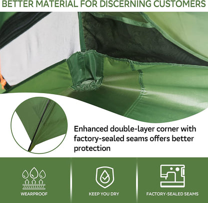 Polaris Lightweight Backpacking Tent - 1/1.5/2/3/4/6 Person Ultralight Waterproof Camping Tent, 3 Season Large Size Easy Setup Tent for Family, Outdoor, Hiking and Mountaineering