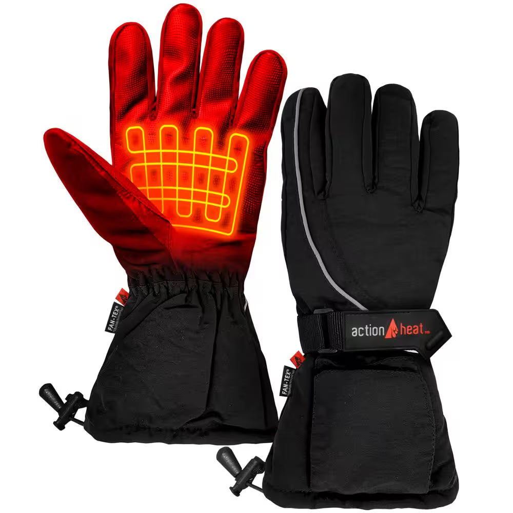 Men'S Black AA Battery Heated Gloves