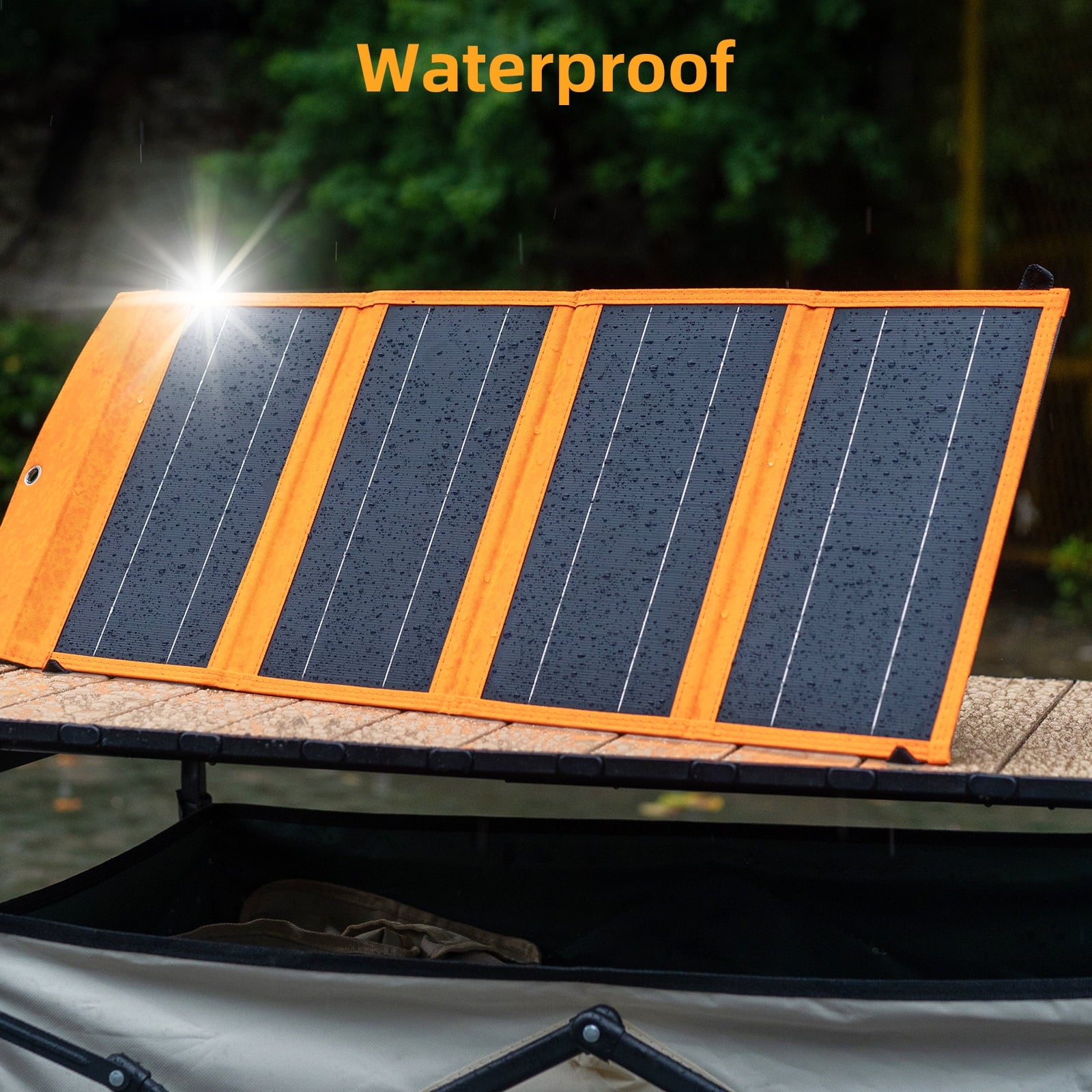 Solar Panel Charger 30W Portable Solar Panels with USB and TYPE-C Ports Waterproof Foldable Battery Charger for Phones,Ipad,Camera,Game-Suitable for Camping,Hiking,Backpacking