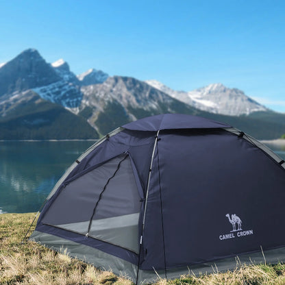 Camping Tent Waterproof 2 Person Tent for Camping Outdoor Dome Tent with Windproof Emergency Tents Lightweight Portable Tent with Carry Bag Navy Blue